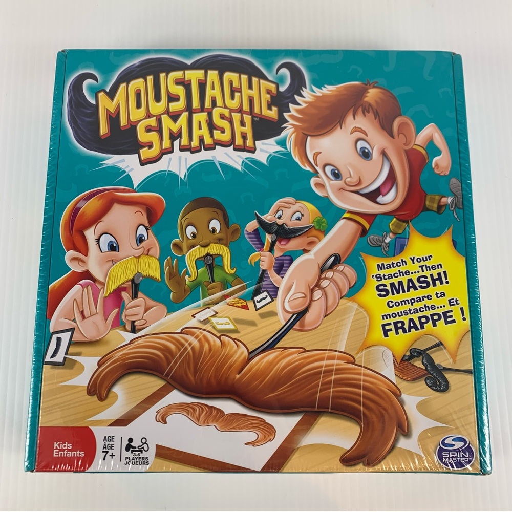 Moustache Smash Board Game by Spin Master Children ages 7+ NEW Factory Sealed